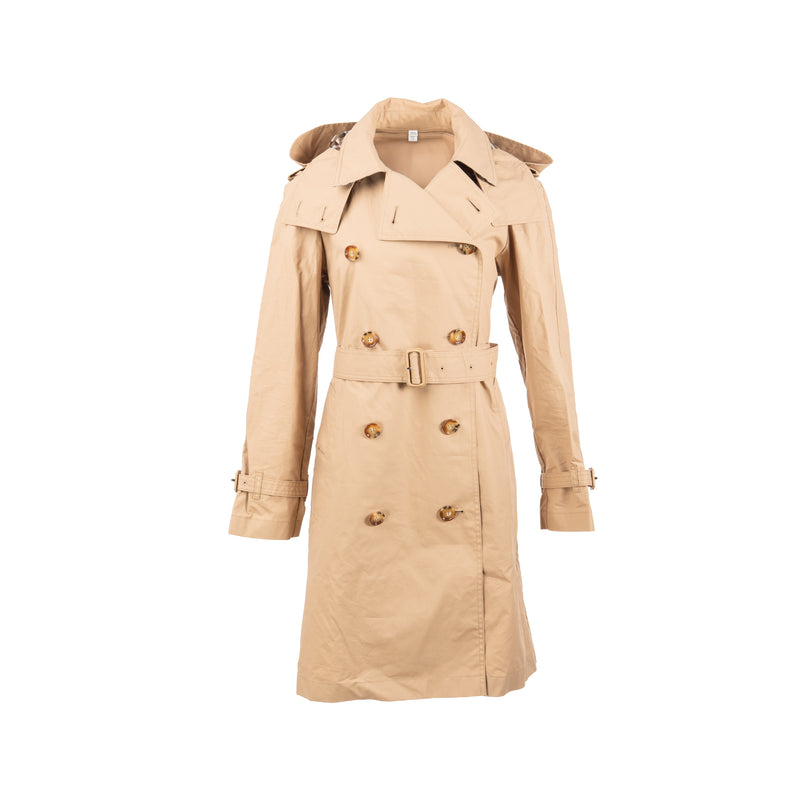 Burberry Size UK 10 Amberford Double-breasted Trench Coat Cotton Beige