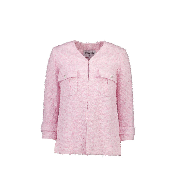 Chanel 21C Size 34 Jacket Polyamide/cotton/silk Pink/White