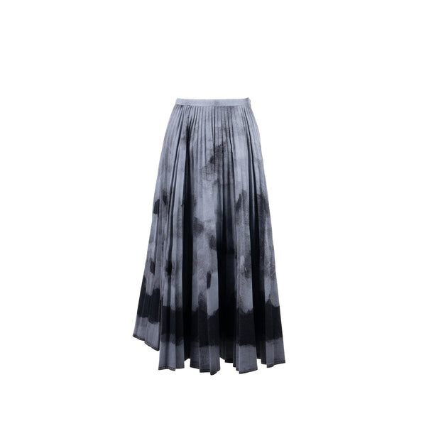 Dior size 34 Tie-dye print skirt cotton grey / black