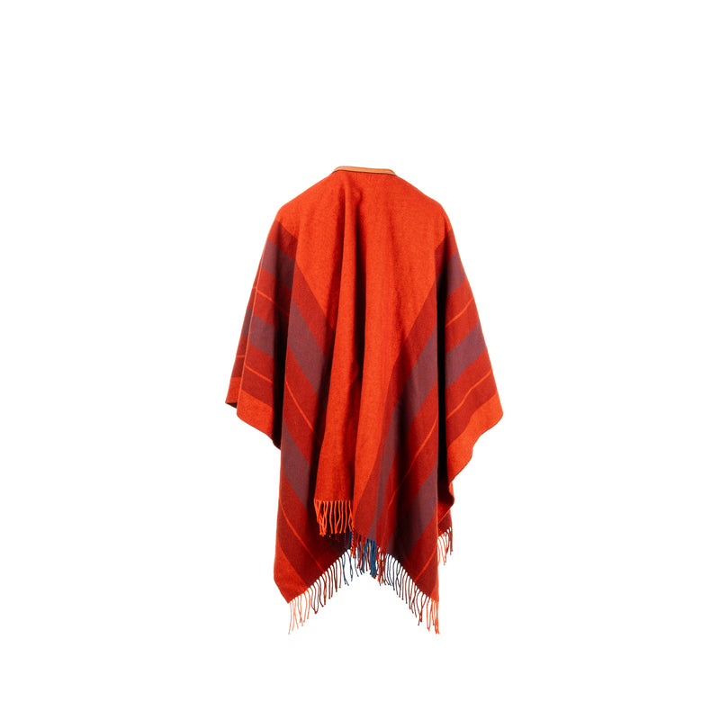 Hermes Rocabar Poncho Merino Wool/Cashmere Rouge H