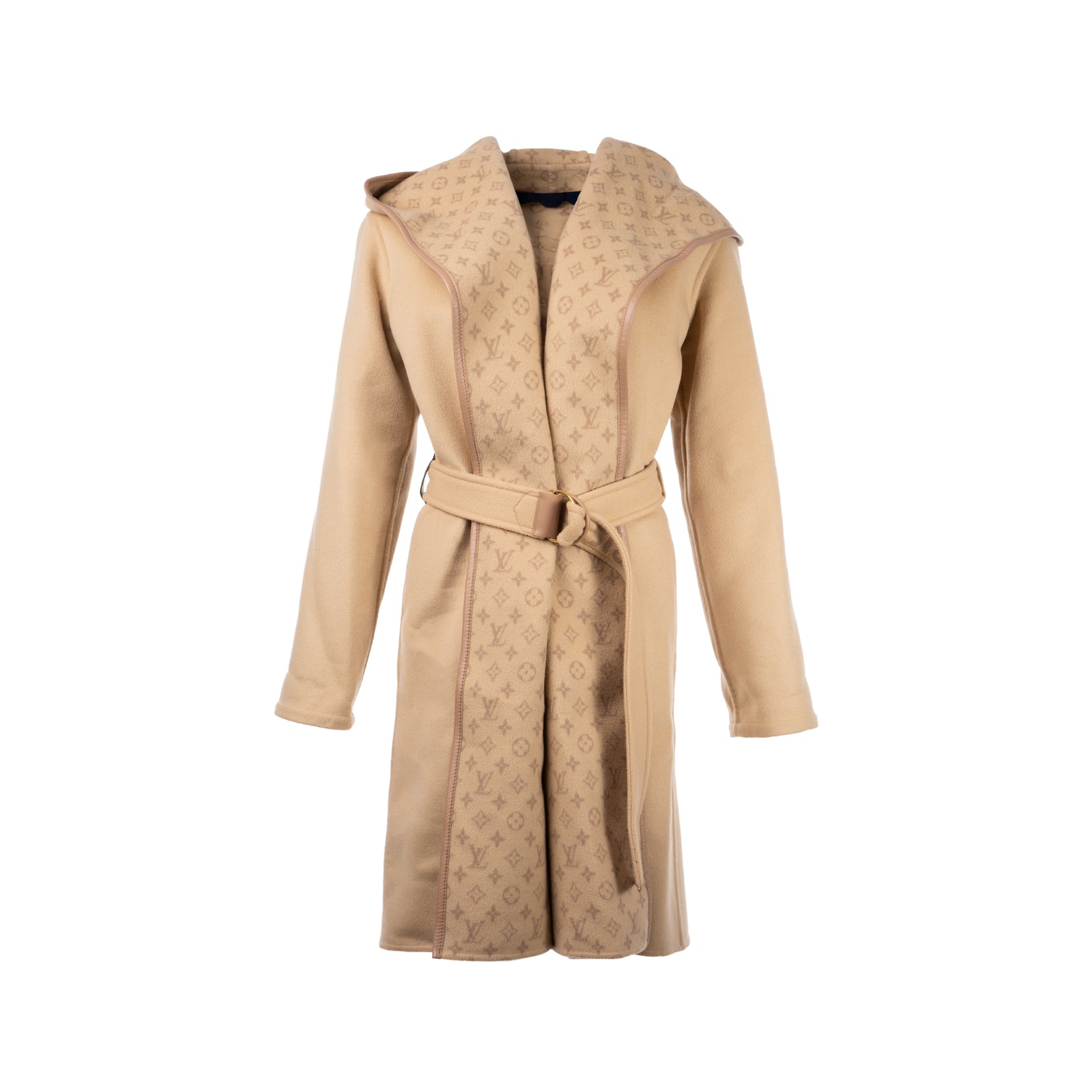 Louis vuitton hooded wrap coat online