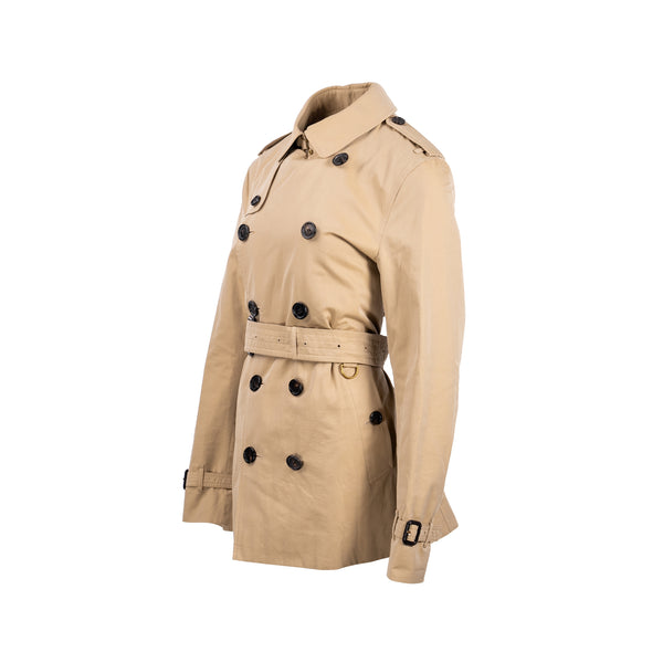 Burberry Size 50 Sandringham Short Trench Coat Cotton Beige