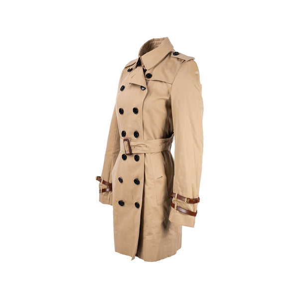 Burberry Size UK 10 Mid-Length Trench Coat Beige