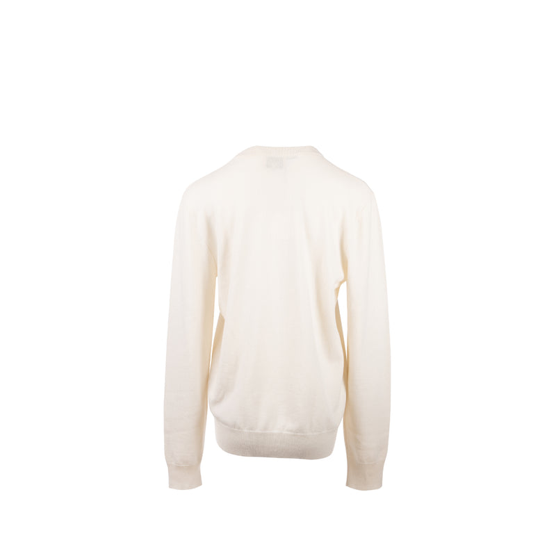 Hermes size M cashmere sweatshirt beige / multicolour