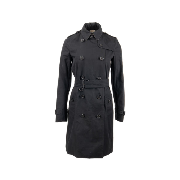 Burberry size UK8 kensington long trench coat black