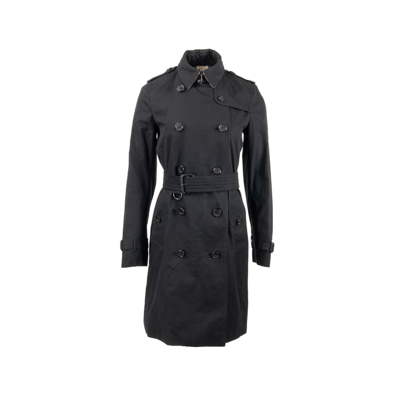 Burberry size UK8 kensington long trench coat black