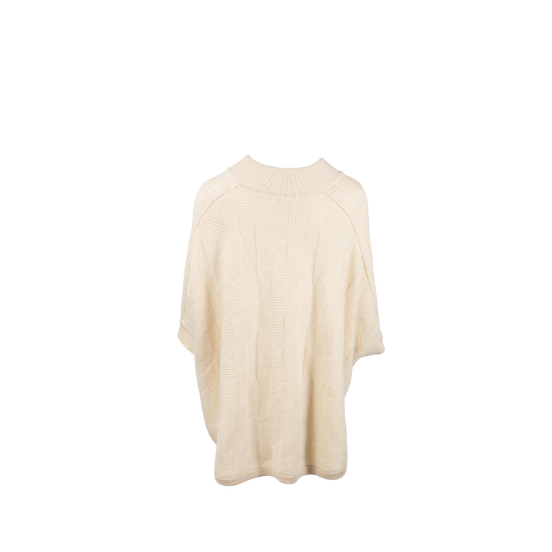 Hermes Size 34 PULL INSPI CAPE WOOL Cream