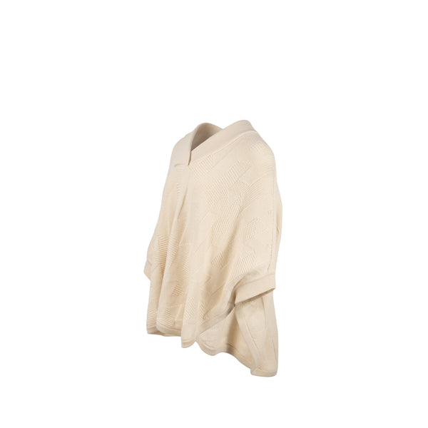Hermes Size 34 PULL INSPI CAPE WOOL Cream