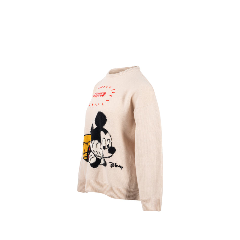 Gucci Size S Disney Limited Edition Mickey Mouse Sweater Wool Light Pink