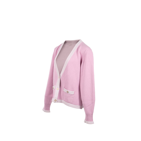 Chanel size 50 cardigan cashmere light purple