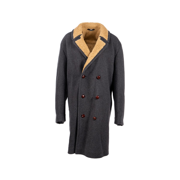 Gucci Size 48 Wool Coat Dark Grey