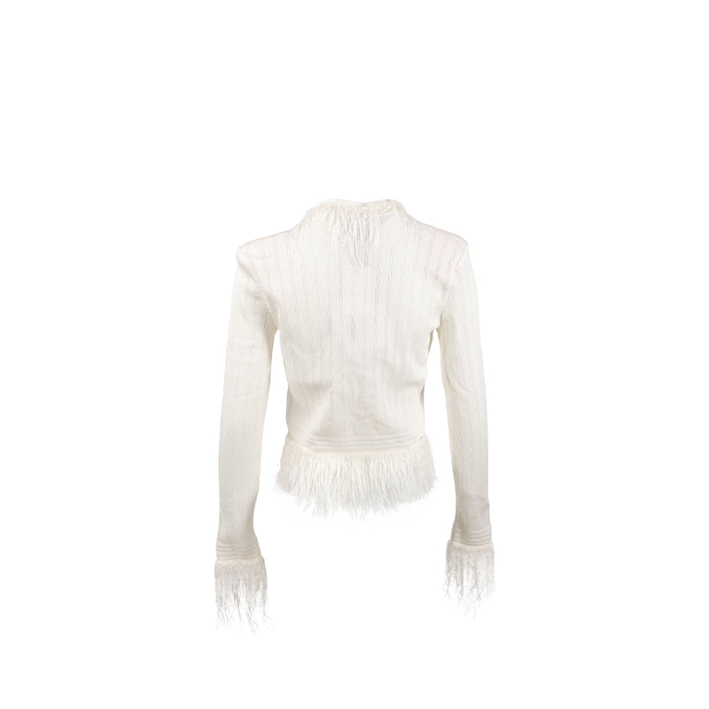 Balmain size 36 cardigan Viscose / polysester cream