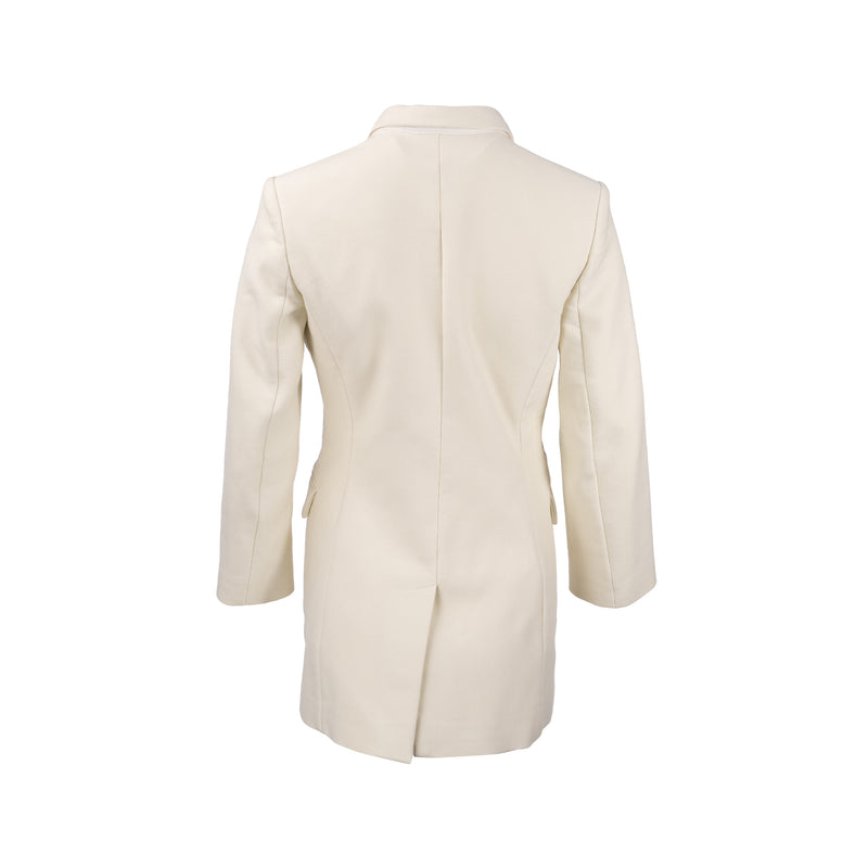 Hermes Size 36 Jacket Polyamide / Wool white