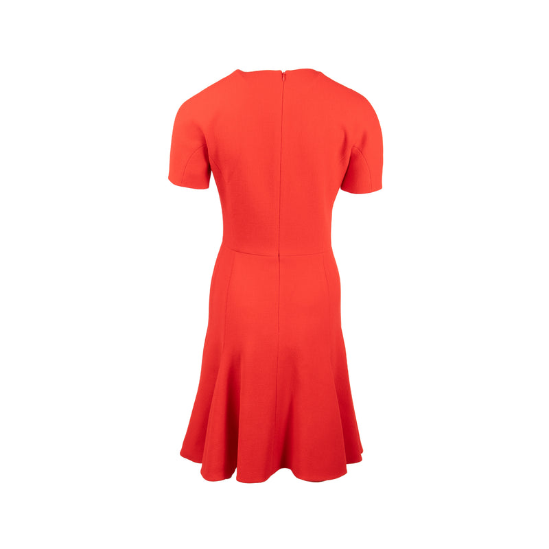 Dior Size 36 A-line Dress Wool Red