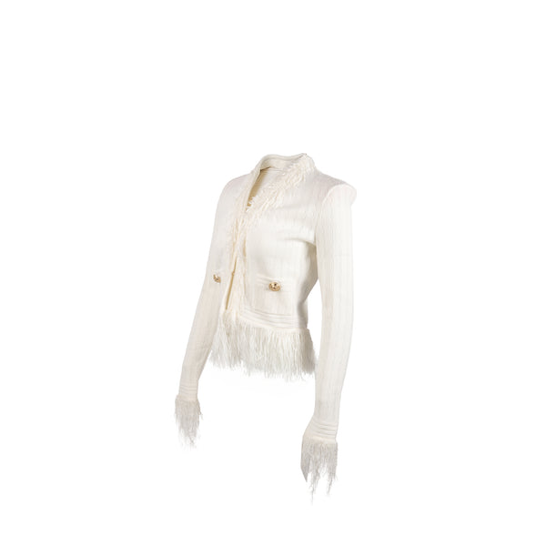 Balmain size 36 cardigan Viscose / polysester cream