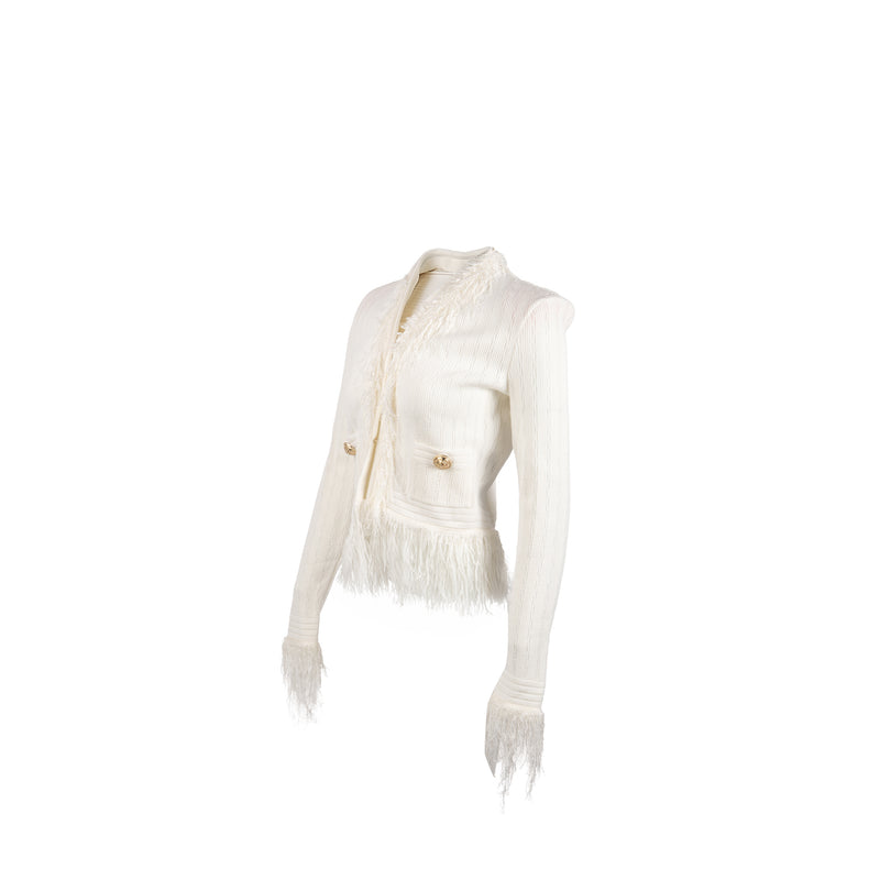 Balmain size 36 cardigan Viscose / polysester cream