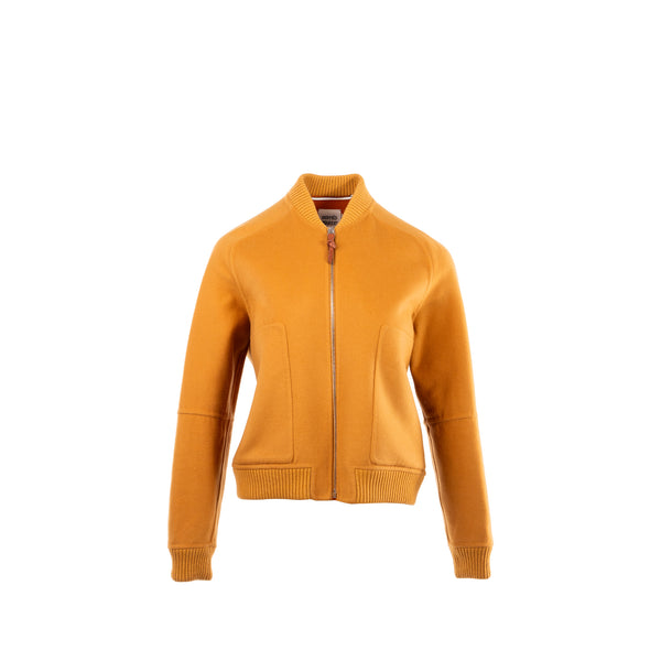 Hermes Size 38 Bombers Baby Cachemire Ocre Jaune SHW