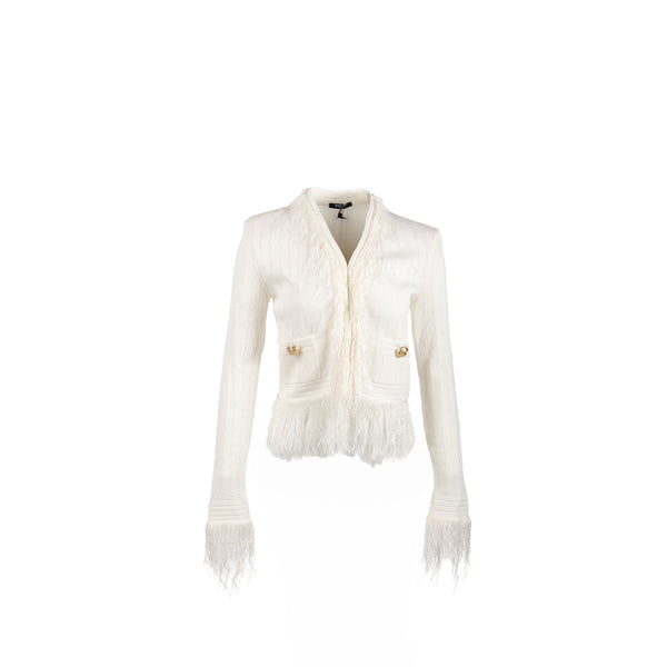 Balmain size 36 cardigan Viscose / polysester cream
