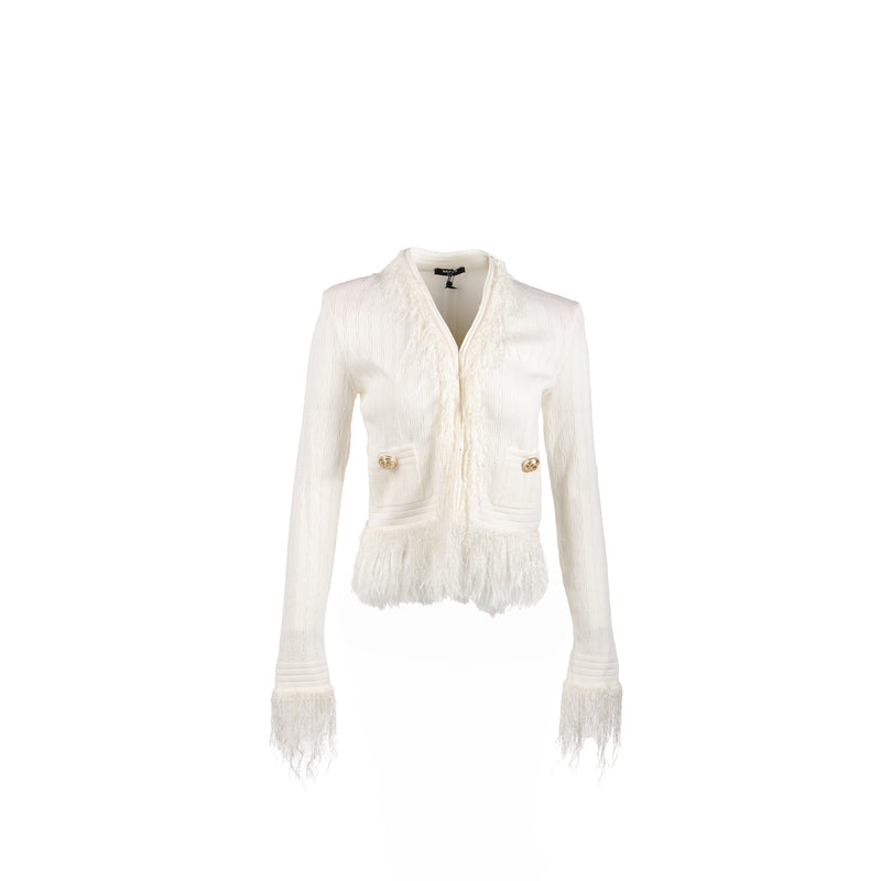 Balmain size 36 cardigan Viscose / polysester cream