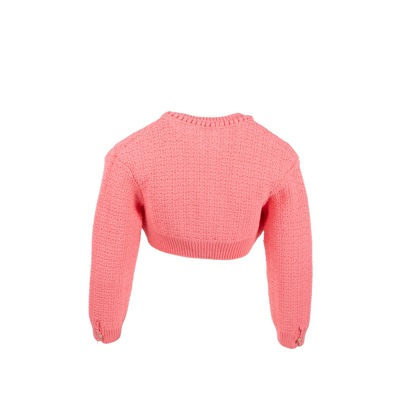 Chanel Size 34 22S Cardigan Cotton/Polyamide Pink