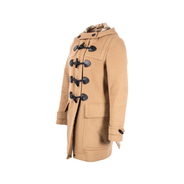 Burberry Size IT 38 Mersey Duffle Coat Wool Brown