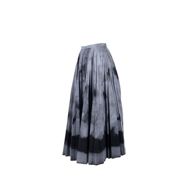 Dior size 34 Tie-dye print skirt cotton grey / black