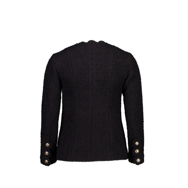 Chanel 20k Size 34 Jacket Wool/Silk Black