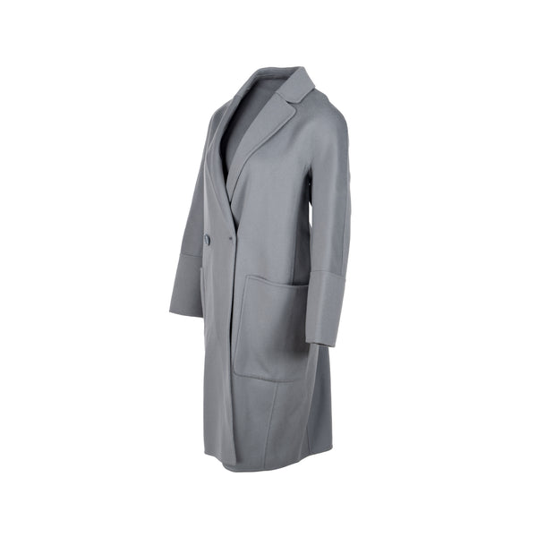 ‘S MaxMara Size 40 Audrey Day Coats Virgin Wool Light Grey