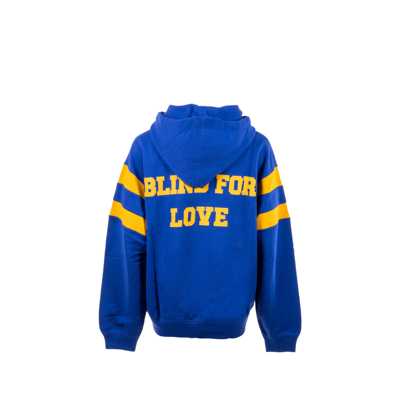 Gucci Size S 25 Gucci Eschatology Blind for Love Hoodie Cotton Blue/Yellow