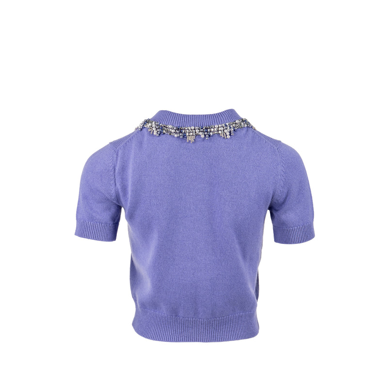 Chanel size 34 22P Cardigan cashmere Lilac