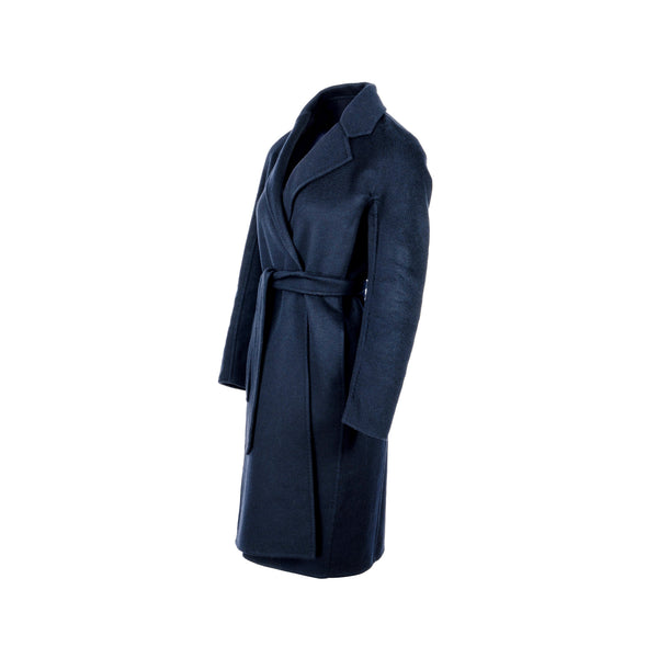 Max Mara Size 32 Goloso Coat Cashmere Navy