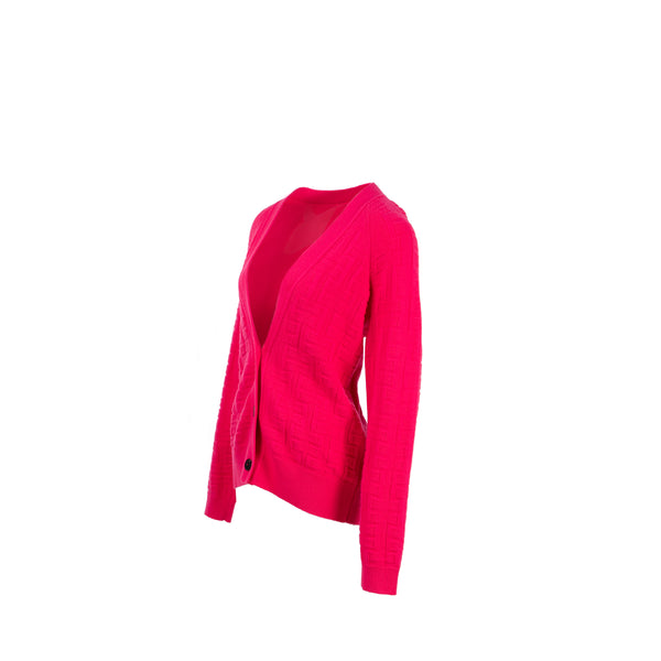 Hermes Size 34 Cardigan Virgin Wool Rose Flash