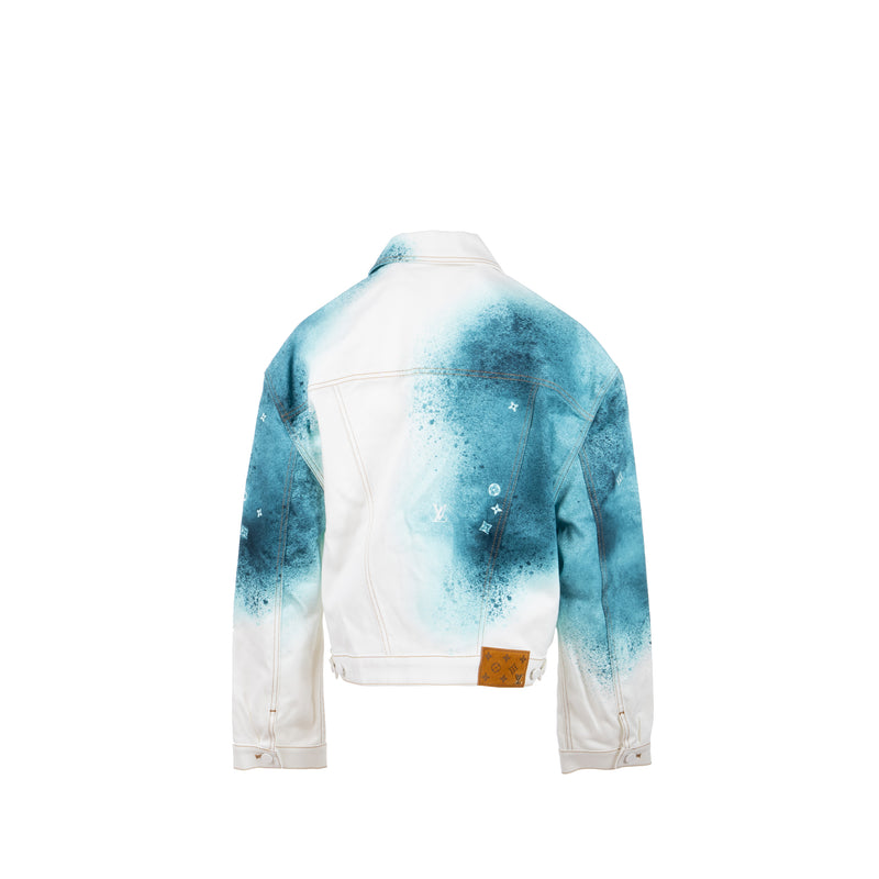 Louis Vuitton Size 48 LV Spray Denim Jacket Cotton Multicolour