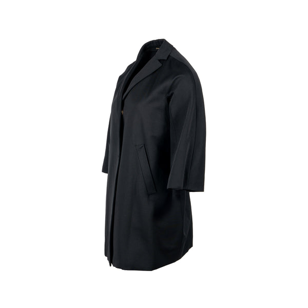 Max Mara Shine size 36 Half Sleeve Coat Polyester/Wool Black