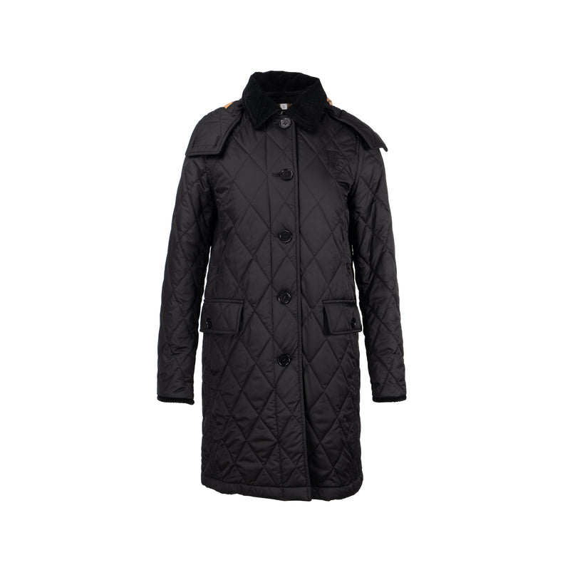 Burberry Size XS Quilted Jacket Polyester Black