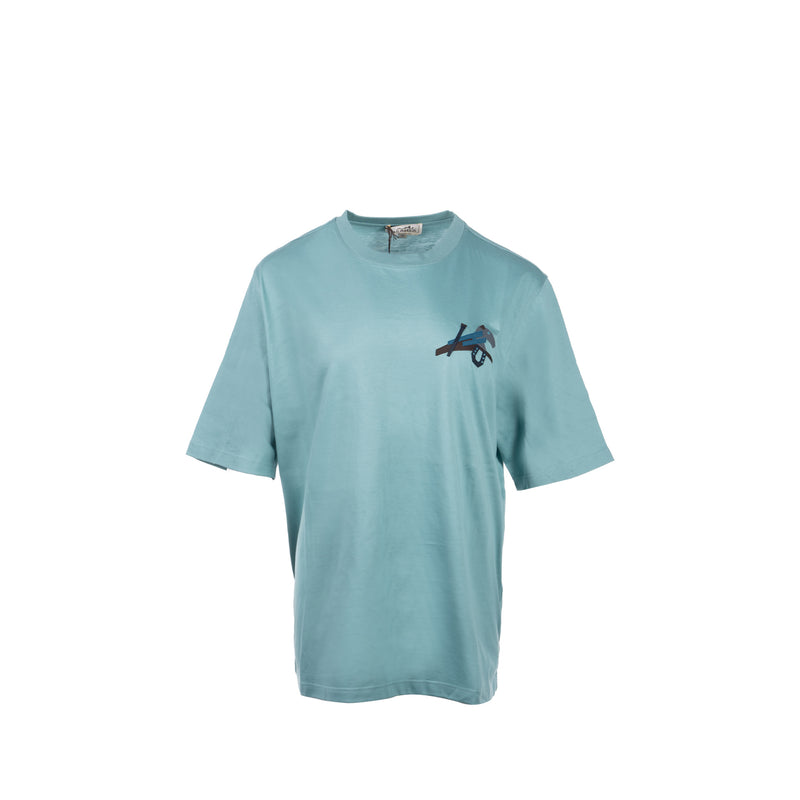 Hermes size M T-shirt Mini Patch Cuir green