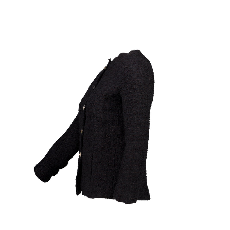 Chanel 20k Size 34 Jacket Wool/Silk Black
