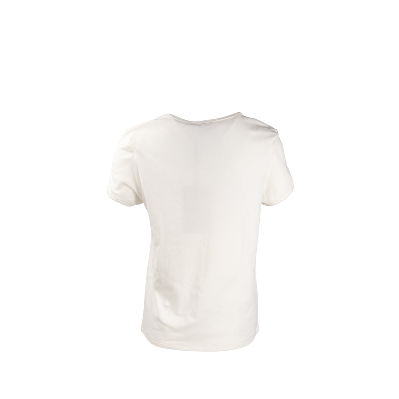 Miu Miu x Petit Bateau Size M Embroidered T-shirt Cotton White