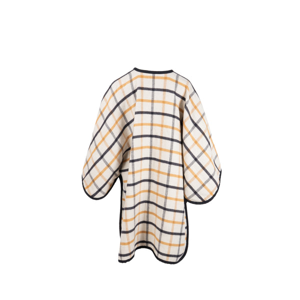 Hermes Reversible Camail Poncho Merino Wool/Cashmere Navy/Camail