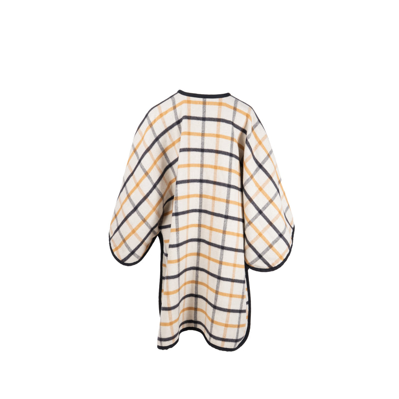 Hermes Reversible Camail Poncho Merino Wool/Cashmere Navy/Camail