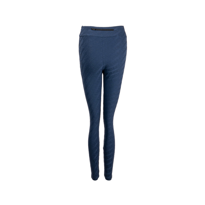 Fendi Size XS Fendi Logo Leggings Polyamide/Elastane Dark Blue