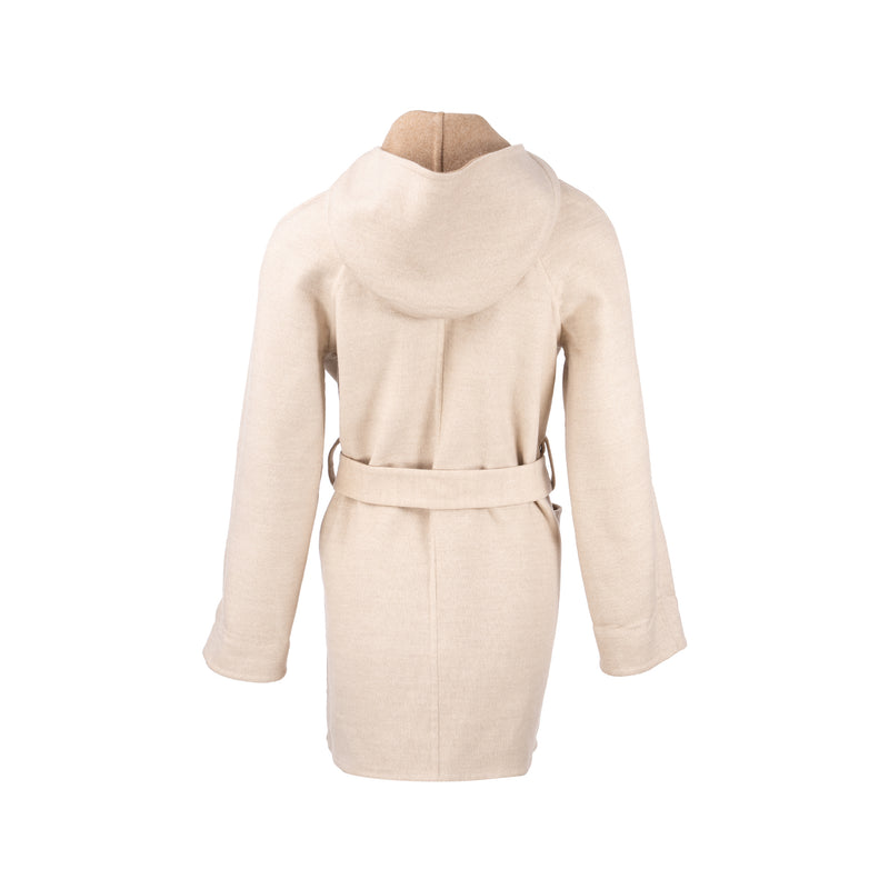 Hermes Size 36 Coat Cashmere Beige/Multicolour