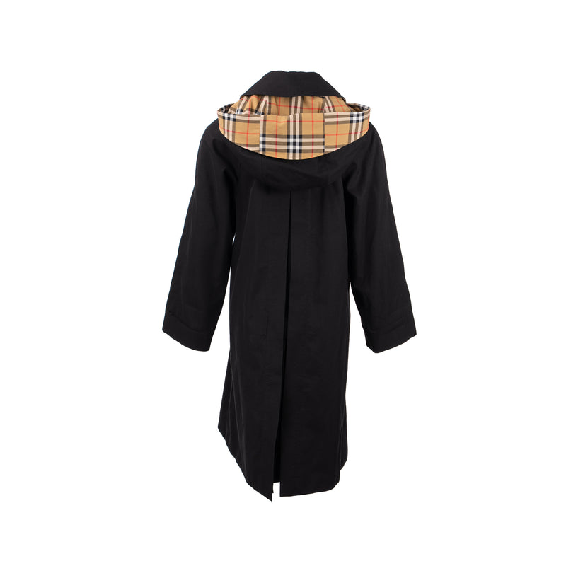 Burberry Size IT36 Heritage Trench Coat Cotton Black