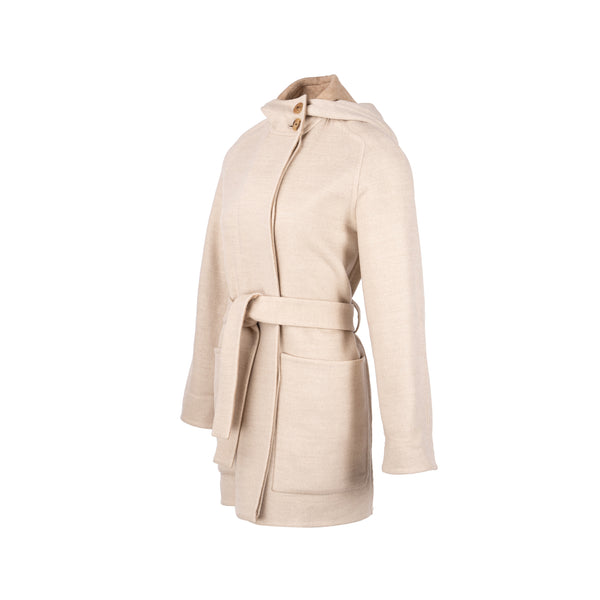 Hermes Size 36 Coat Cashmere Beige/Multicolour