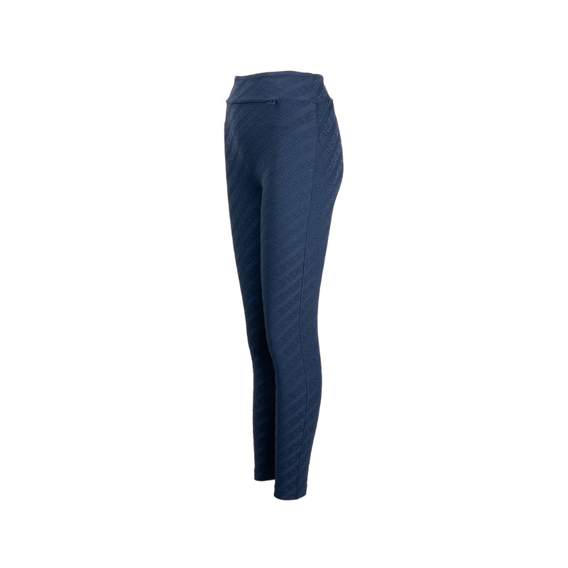 Fendi Size XS Fendi Logo Leggings Polyamide/Elastane Dark Blue