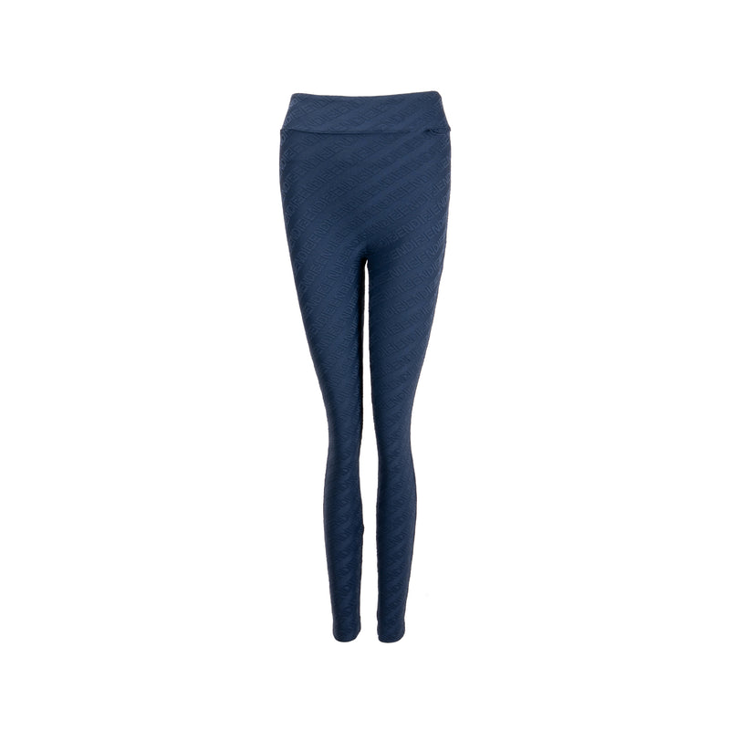 Fendi Size XS Fendi Logo Leggings Polyamide/Elastane Dark Blue