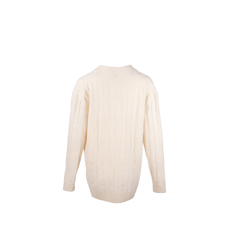 Hermes Size 36 Cardigan Virgin Wool White