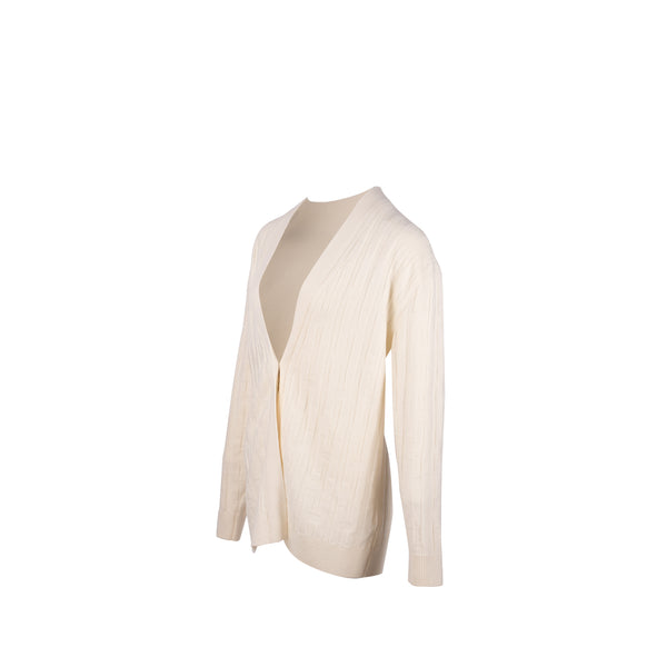 Hermes Size 36 Cardigan Virgin Wool White
