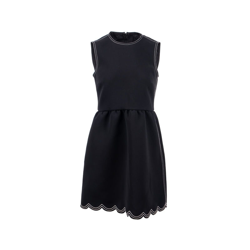 Red Valentino Size 40 A-Line Dress Polyester Black