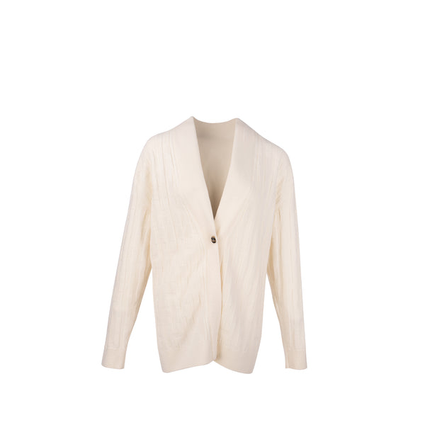 Hermes Size 36 Cardigan Virgin Wool White